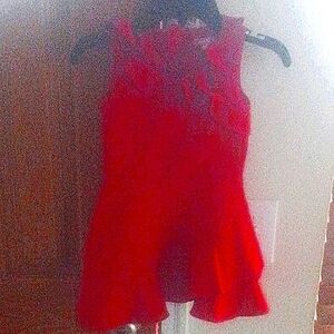 BCBGirls Vibrant Red Sleeveless Blouse